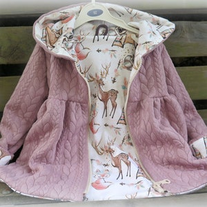 Cardigan, Jacke, Mantel, Kapuzenjacke in alt rosa Bild 4