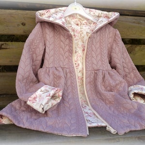 Cardigan, Jacke, Mantel, Kapuzenjacke in alt rosa Bild 3