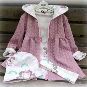 Cardigan, Jacke, Mantel, Kapuzenjacke in alt rosa Bild 5