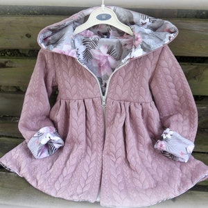 Cardigan, Jacke, Mantel, Kapuzenjacke in alt rosa Bild 6