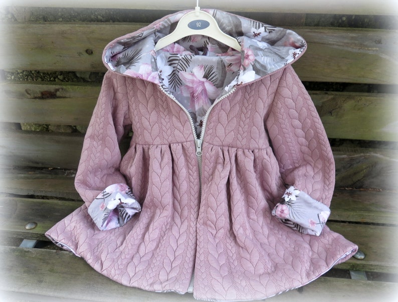 Cardigan, Jacke, Mantel, Kapuzenjacke in alt rosa Bild 6