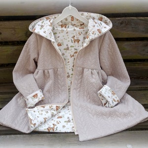 Cardigan, Jacke, Mantel, Kapuzenjacke in beige zdjęcie 3