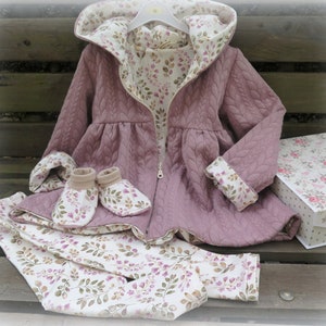 Cardigan, jacket, coat, hooded jacket in old pink