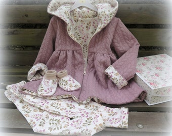 Cardigan, Jacke, Mantel, Kapuzenjacke in alt rosa