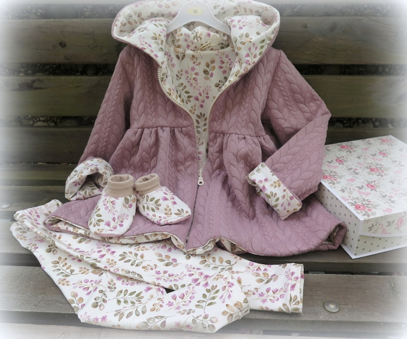 Cardigan, Jacke, Mantel, Kapuzenjacke in alt rosa Bild 1