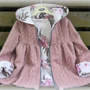 Cardigan, Jacke, Mantel, Kapuzenjacke in alt rosa Bild 2