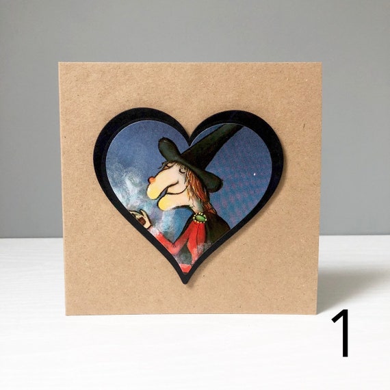 Room On The Broom Greetings Card With Envelope Birthday Wedding Baby Shower Handmade Recycled