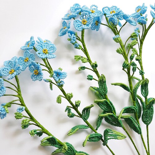 French Beaded Flowers Beaded Etsy