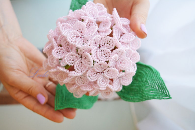 Beaded Artificial Hydrangea Hydrangea Flower of Glass Beads - Etsy