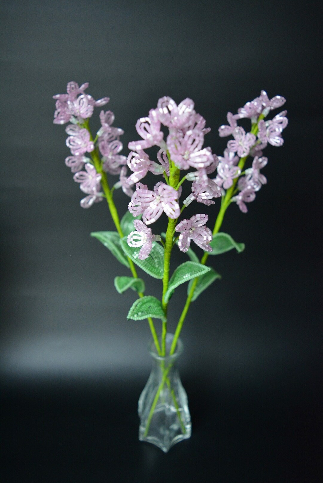 Beaded Wild Flowers Set of 3 Field Flowers Dame's Rocket Etsy