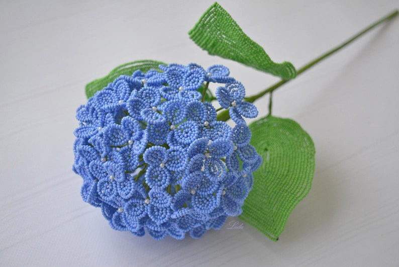 Beaded Artificial Hydrangea Hydrangea Flower of Glass Beads - Etsy