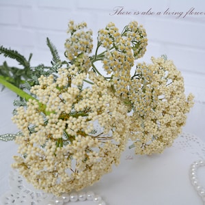 Beaded field flowers, Queen Anne's Lace, beaded flower Yarrow, wildflower of glass bead, flower in vintage style, artificial flower for vase