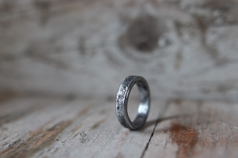 Forged iron ring. Rustic, raw and organic. image 1