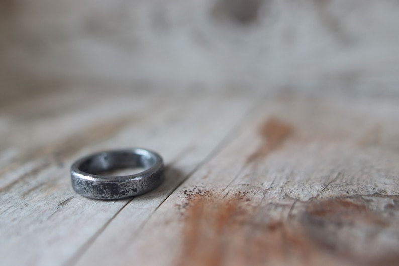 Forged iron ring. Rustic, raw and organic. image 6