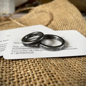 Forged iron ring. Rustic, raw and organic. image 3