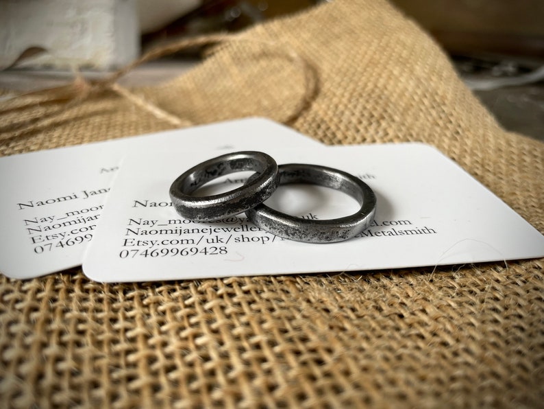 Forged iron ring. Rustic, raw and organic. image 3