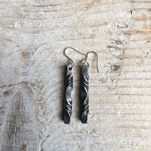 Twisted iron earrings