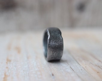 Hand forged iron ring