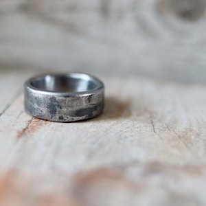 Wide iron ring. Rustic, raw and organic.