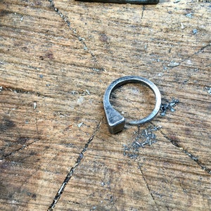 Farriers ring - forged from a horse shoe nail