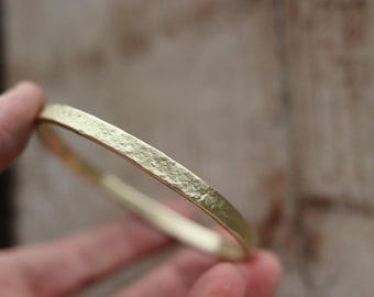 Solid brass textured bangle