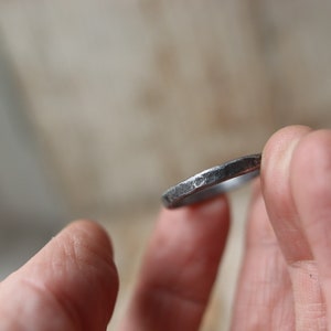 delicate hand forged iron ring
