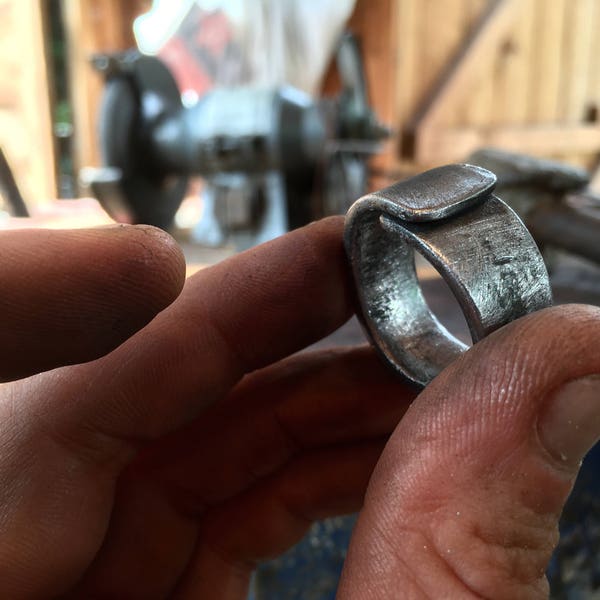 Viking style iron ring