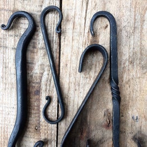 Hand forged iron hook - various designs