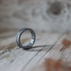 Forged iron ring. Rustic, raw and organic. image 5