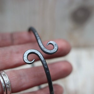 Hand forged tribal bangle, Hand forged iron bangle, torc, Viking ring, Viking arm ring, Norse arm ring