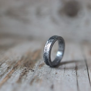 Forged iron ring. Rustic, raw and organic. image 7