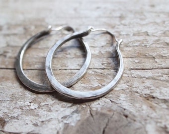 Hammered hoop earrings