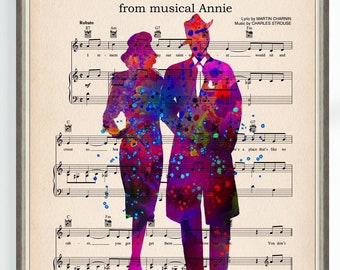 Póster musical de Annie Rooster y Lily St. Regis Easy Street Partitura Impresión artística para escuela secundaria Descarga digital instantánea