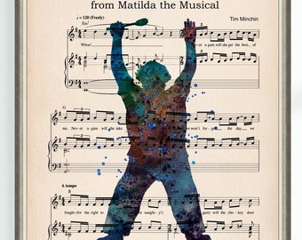 Matilda Musical Poster Bruce Revolting Children Musical Sheet High School Musical Art Print Home Wall Decor 92