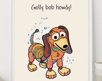 Toy Story Quote Poster Golly bob howdy!...Wall Art Nursery Print Baby Room Decor 574