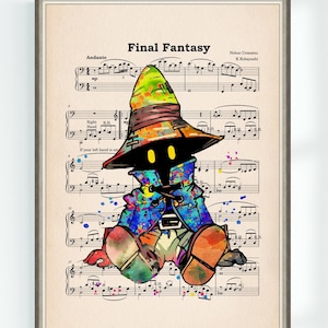 Final Fantasy Musical Poster Game Imprimir Partituras High School Musical Art Print Berçário Download Digital Instantâneo