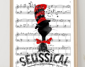 Seussical Musical Original Poster High School Art Print Nursery Instant Digital Download