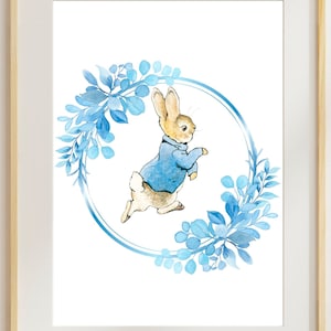 Peter Rabbit Print Beatrix Potter Poster Nursery Instant Digital Download