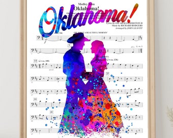 Oklahoma Musical Original Poster High School Art Print Nursery Instant Digital Download