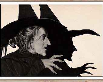 Wicked Witch Poster  Musical Poster Wizard of Oz  Watercolor Print   Art Kids Wall Decor Instant Digital Download