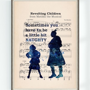 Matilda Zitat Poster Manchmal muss man ein bisschen frech sein Rebellierende Kinder High School Musical Instant Digital Download