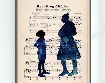 Nigel Matilda Musical Poster Trunchbull Revolting Children Musical Sheet High School Musical Art Print Home Wall Decor 91