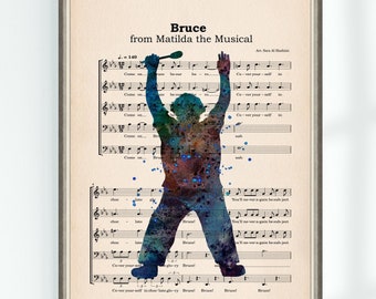 Matilda Musical Poster Bruce Musical Sheet High School Musical Art Print Home Wall Decor 87