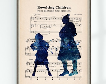 Matilda Musical Poster Trunchbull Revolting Children Musical Sheet High School Musical Art Print Home Wall Decor 89