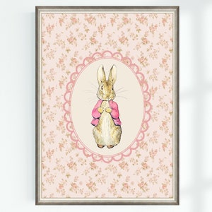 Peter Rabbit Kids Decor Beatrix Potter Character Baby Shower Vintage Poster Home Decor Nursery Printable Instant Digital Download