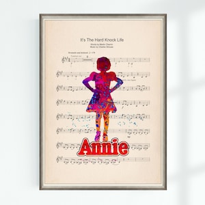 Annie Musical Original Poster High School Partituras Arte Impresión Descarga Digital Instantánea