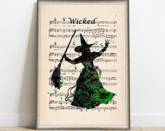 Wicked Witch Musical Poster High School Art Print Nursery Instant Digital Download