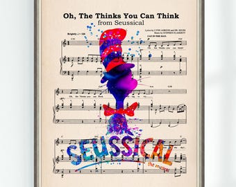 Seussical Musical Poster Oh, the Thinks You Can Think Music Sheet