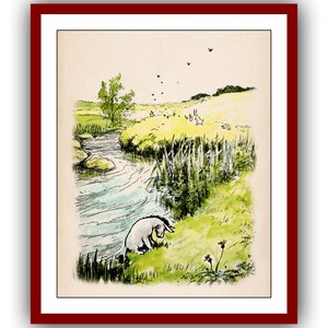 Eeyore Druck Winnie the Pooh Poster Farbe Vintage Classic Poster Kinderzimmer Druck Sofortiger digitaler Download