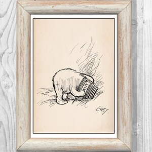 Winnie the Pooh Vintage Classic Poster Nursery Print Instant Digital Download